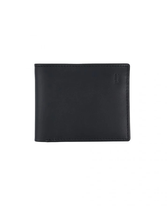 Black Leather Bifold Wallet